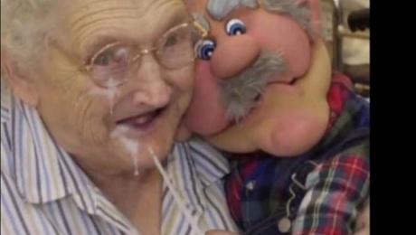 Granny Gets Huge Facial